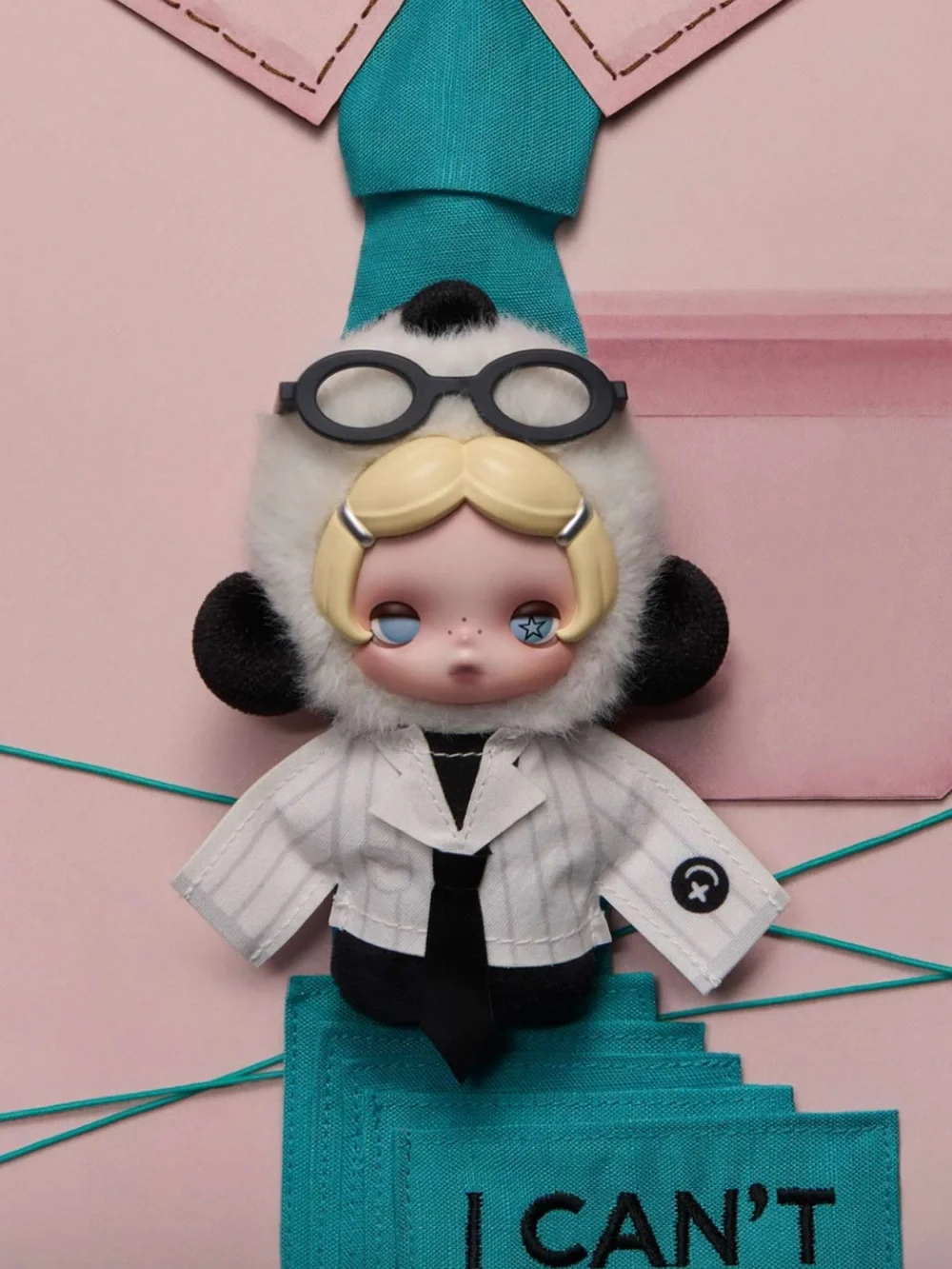 POP MART SKULLPANDA Off Mode Series Plush Doll Pendant No Adulting Confirmed